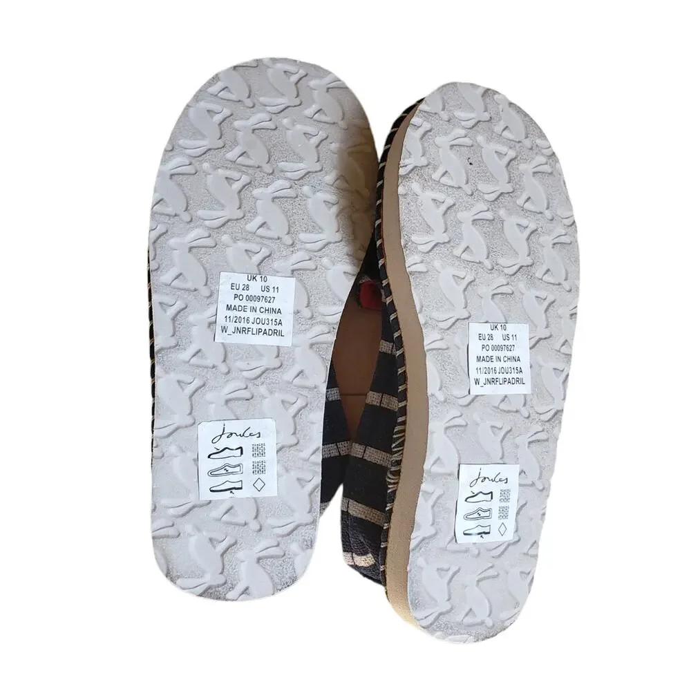 NEW! Joules Flipadrille Girl's Canvas Striped Flats Size 11